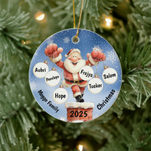 Ornement de cheminée festif de Père Noël