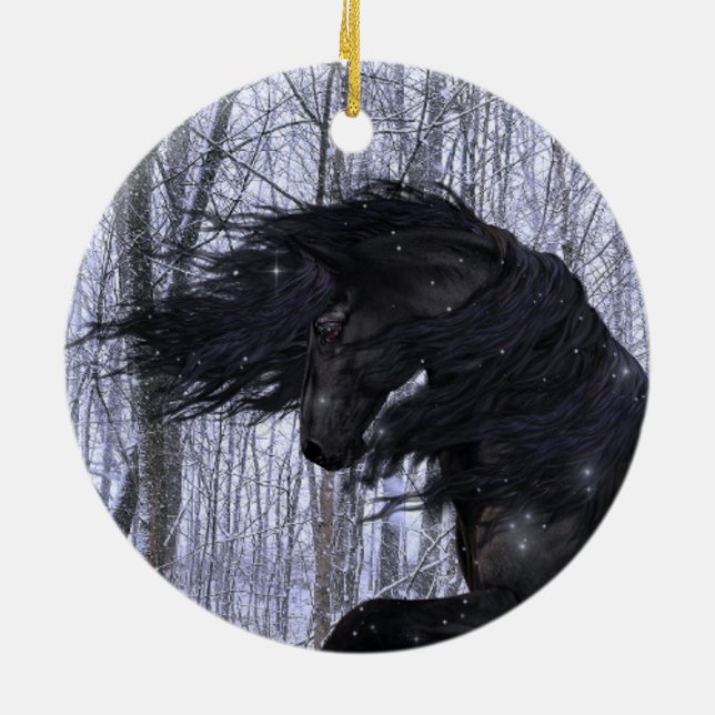 Ornement de cheval frison de pays des merveilles d (Dos)