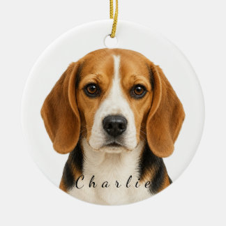 Ornement de chien Beagle personnalisé avec nom per