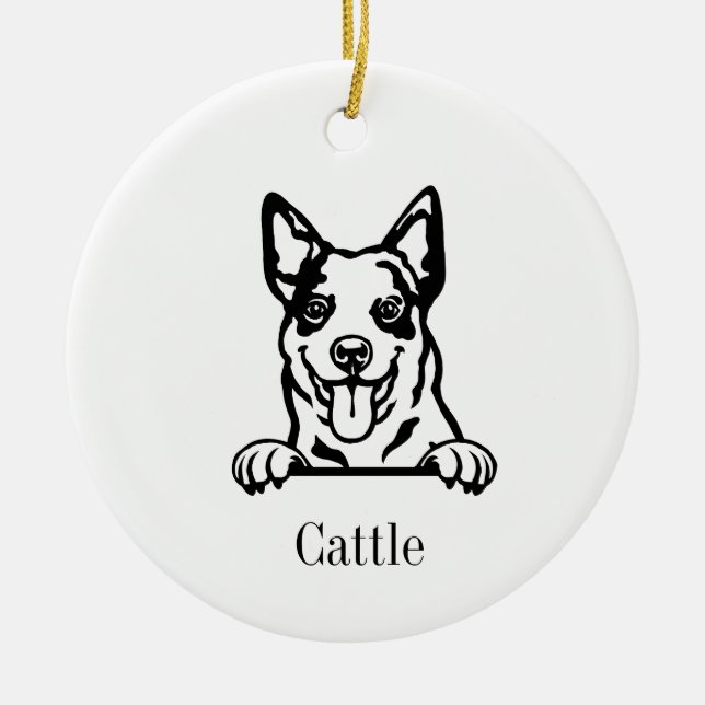 Ornement de chien de bétail australien (Devant)