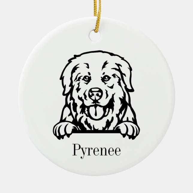 Ornement de chien des Pyrénées (Devant)