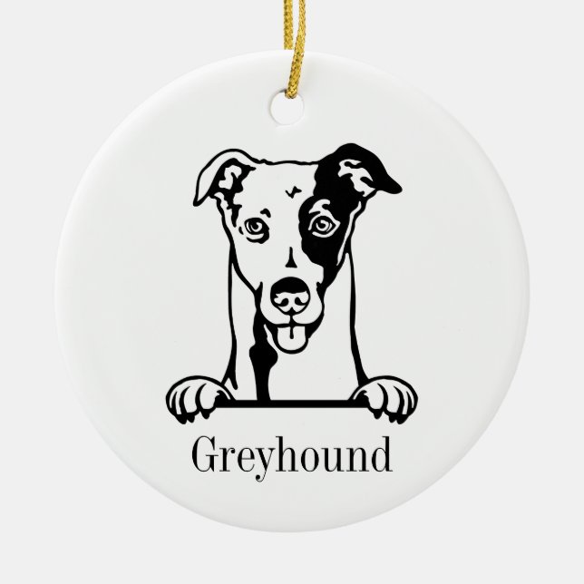Ornement de chien Greyhound italien (Devant)