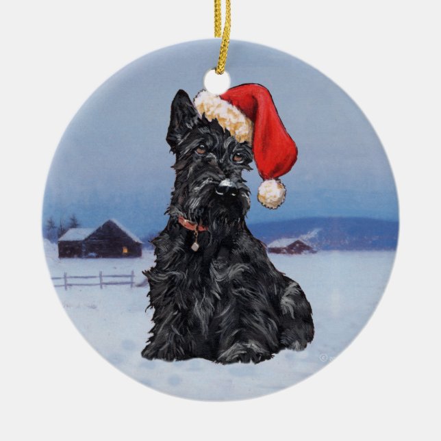 Ornement de chien Scottie (Devant)