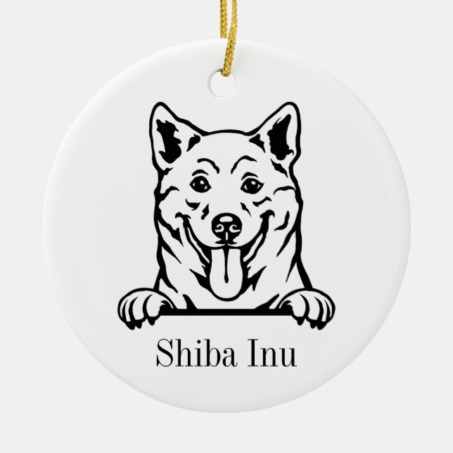 Ornement de chien Shiba Inu (Devant)
