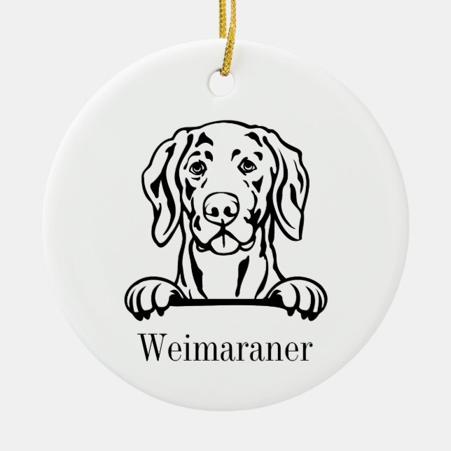 Ornement de chien Weimaraner (Devant)