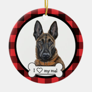 Ornement de chiens malinois belges
