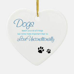 Ornement de citation d'amour de chiens