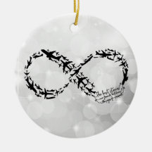 Ornement de citation d'infini de passeport, cadeau