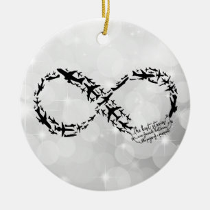 Ornement de citation d'infini de passeport, cadeau