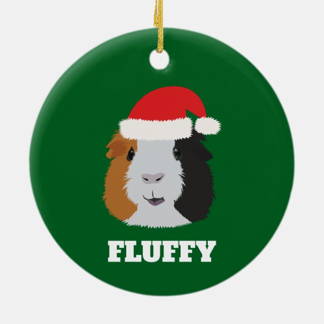 Ornement de cochon de Guinée orange, blanche et no (Dos)