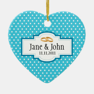 Ornement de coeur de mariage