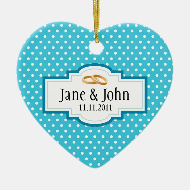 Ornement de coeur de mariage (Devant)