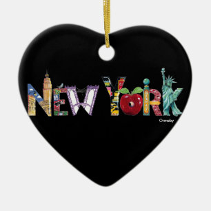 Ornement de coeur de New York