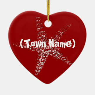 Ornement de coeur d'étoiles de mer (comportez