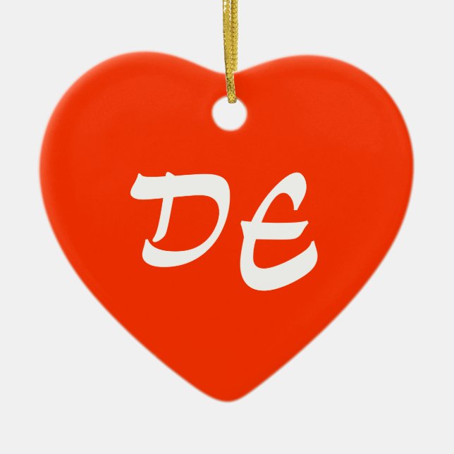 Ornement de coeur du Delaware (Devant)