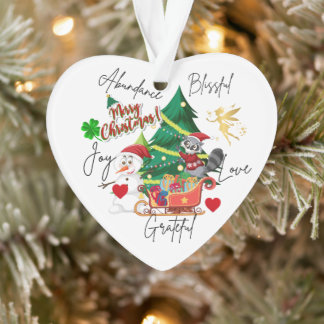 Ornement de cœur pour Noël | Conception Joie&Amour