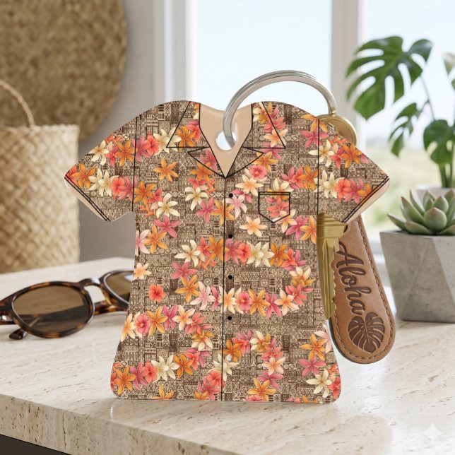 Ornement de collier de fleurs de frangipanier vint (change the ribbon out and make a keychain!)