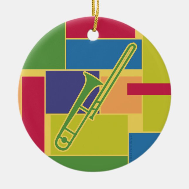 Ornement de Colorblocks de trombone (Devant)