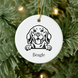 Ornement de compagnie personnalisé chien Beagle, c