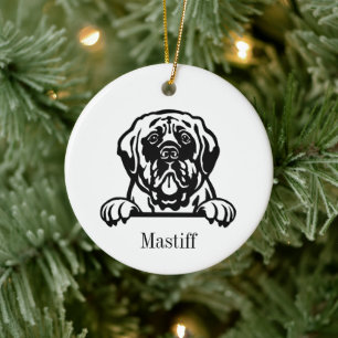 Ornement de compagnie personnalisé chien Mastiff,