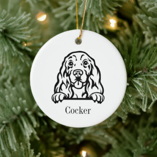 Ornement de compagnie personnalisé pour chien Cock