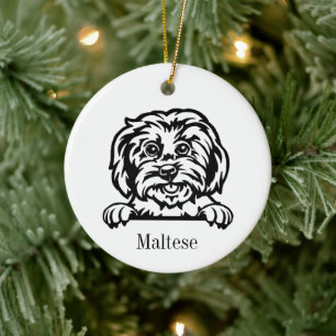 Ornement de compagnie personnalisé pour chien malt