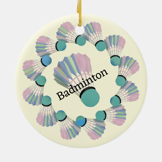 Ornement de conception de Shuttlecock de Badminton (Dos)