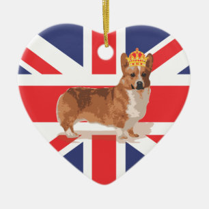 Ornement de corgi de jubilé de diamant de la Rein