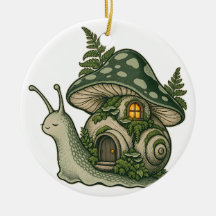 Ornement de cottage champignon Lanterne Escargot