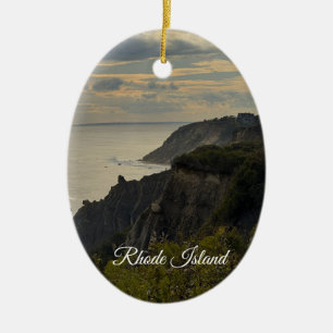 Ornement de coucher de soleil sur la falaise de Rh