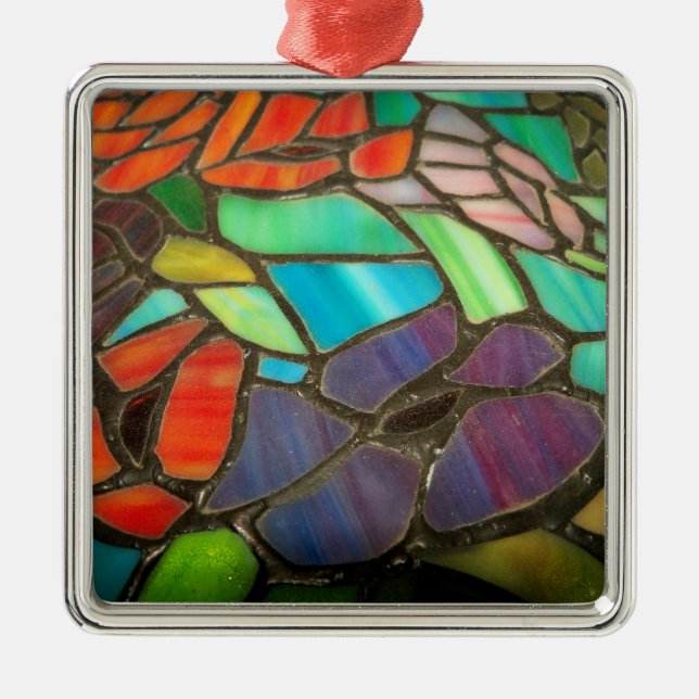 Ornement de couleur violet de verre (Devant)