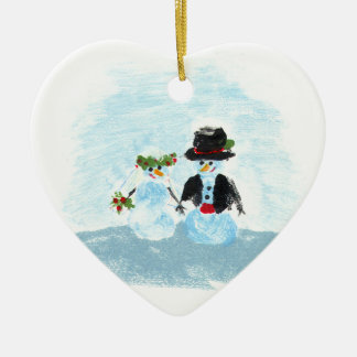 Ornement de couples de neige