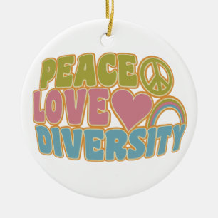 Ornement de coutume de DIVERSITÉ d'AMOUR de PAIX
