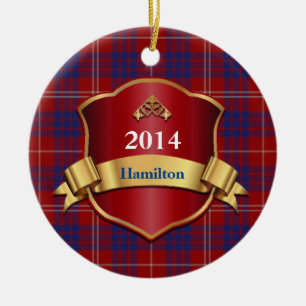 Ornement de coutume de plaid de tartan de Hamilton