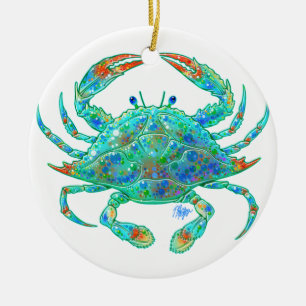 Ornement de crabe bleu
