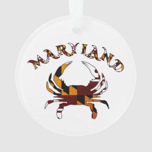 Ornement de crabe de drapeau du Maryland