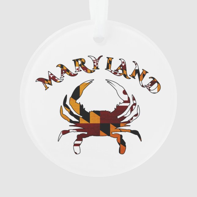 Ornement de crabe de drapeau du Maryland (dos)