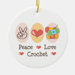 Ornement de crochet d'amour de paix