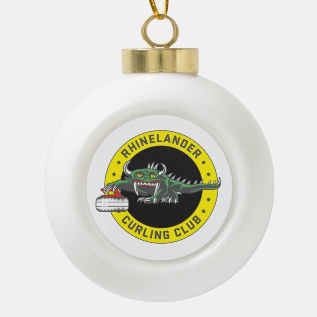 Ornement de curling de rhinelander (Devant)