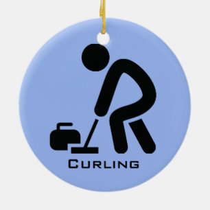 Ornement de curling personnalisé
