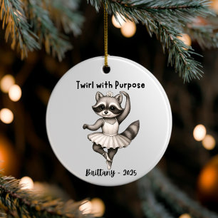 Ornement de danse Raccoon personnalisé, cadeau de 