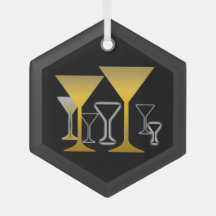 Ornement de design de lunettes Martini