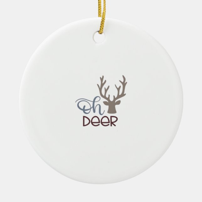 Ornement de design rétro classique Oh Deer (Devant)