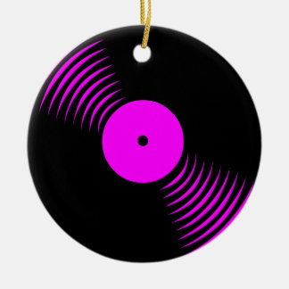 Ornement de disque vinyle rétro Corey Tiger 80s