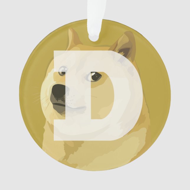 Ornement de dogecoin (devant)