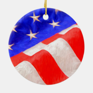 Ornement de drapeau américain
