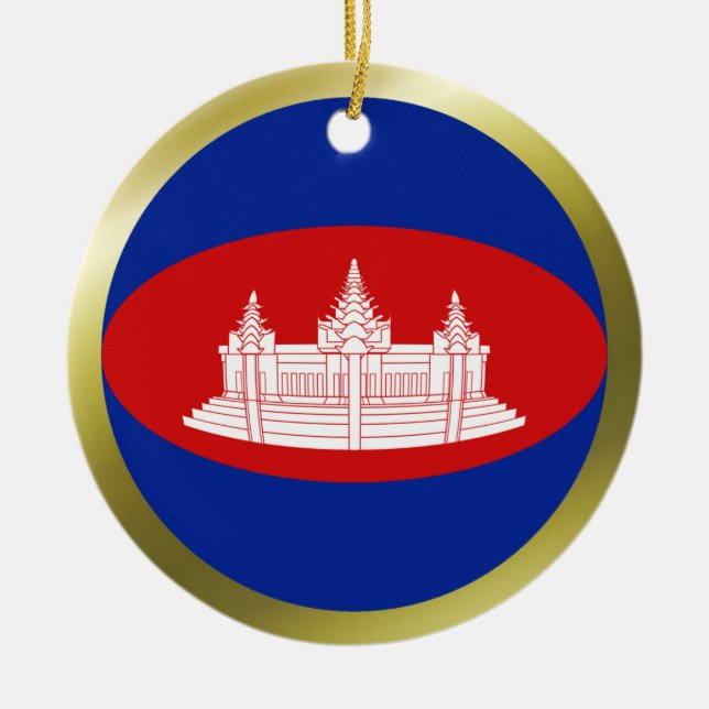 Ornement de drapeau cambodgien (Devant)