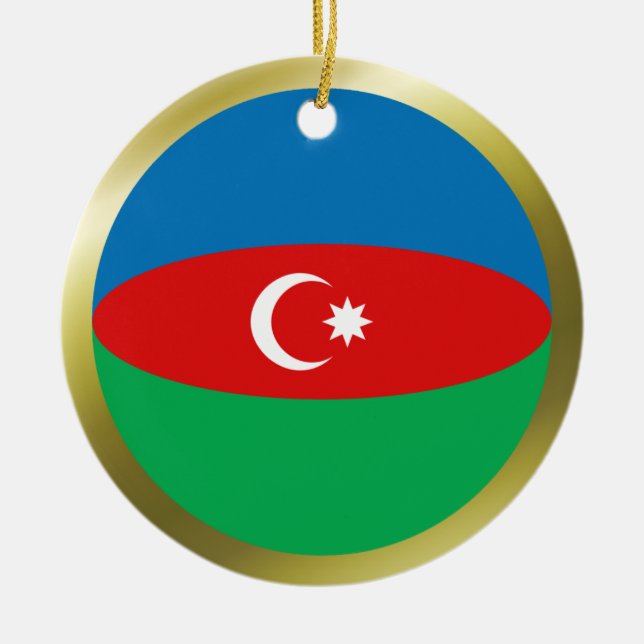 Ornement de drapeau d'Azerbaïdjan (Devant)