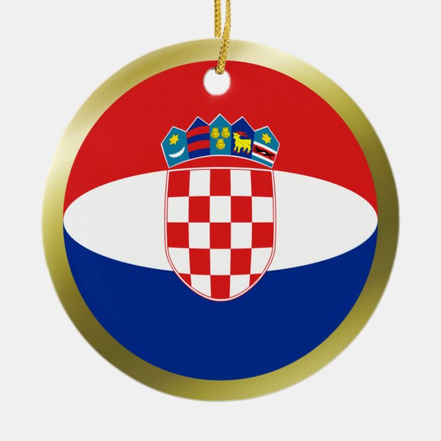 Ornement de drapeau de Croatie (Devant)