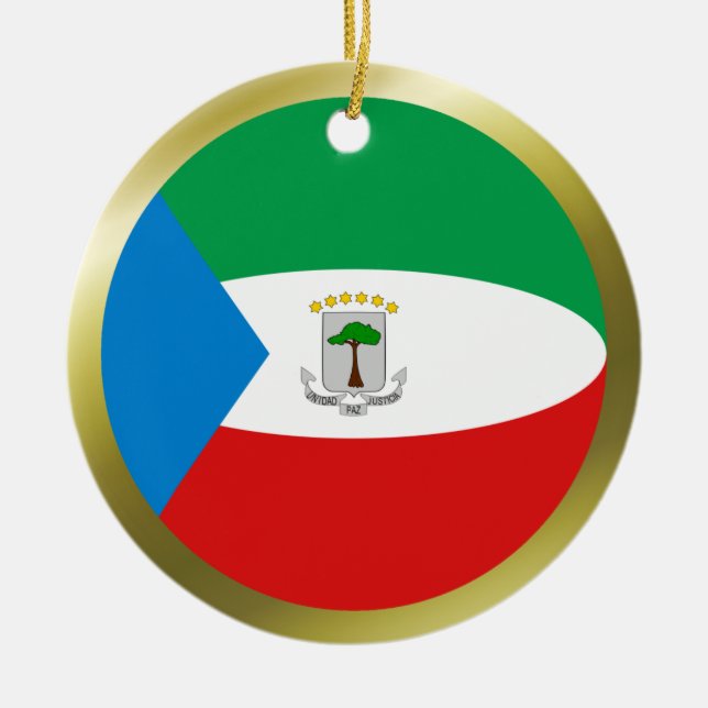 Ornement de drapeau de Guinée équatoriale (Devant)